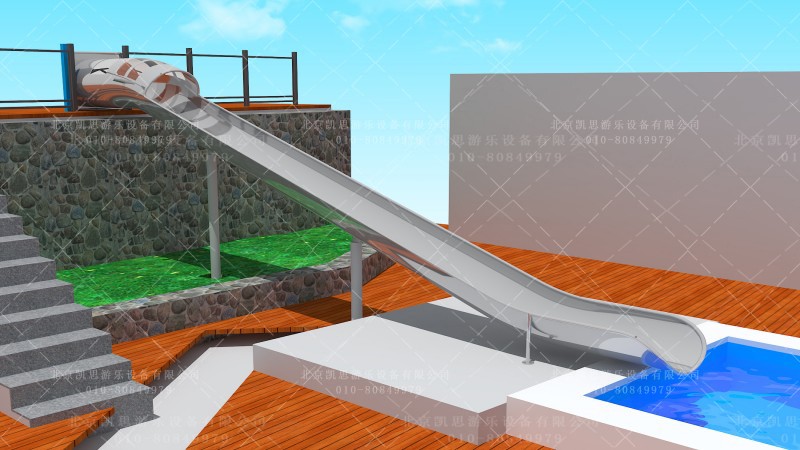 山坡不锈钢滑梯