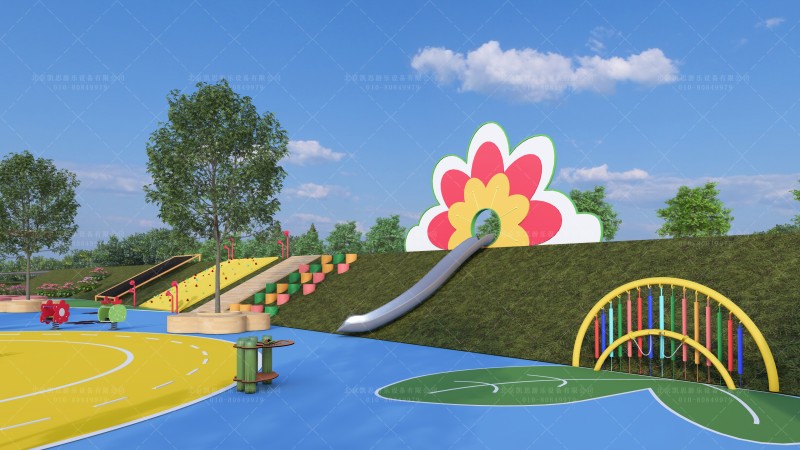 山坡不锈钢滑梯